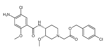 4-chlorobenzyl 2-((3S,4R)-4-(4-amino-5-chloro-2-methoxybenzamido)-3-methoxypiperidin-1-yl)acetate结构式