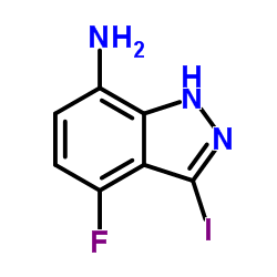 4-Fluoro-3-iodo-1H-indazol-7-amine结构式