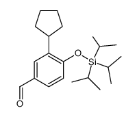 3-cyclopentyl-4-triisopropylsilanyloxybenzaldehyde Structure