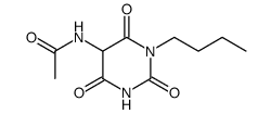 N-(1-butyl-2,4,6-trioxo-hexahydro-pyrimidin-5-yl)-acetamide结构式