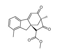 (+-)-9-Methoxycarbonyl-1.7β-6.8-dioxo-gibbatetraen-(A.4b)结构式