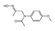 acetic acid-[N-(2-hydroxyimino-propyl)-p-anisidide] Structure