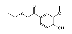2-Aethylmercapto-1-<4-hydroxy-3-methoxy-phenyl>-propanon-(1) Structure