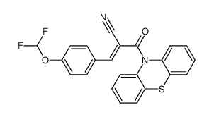 (E)-3-(4-difluoromethoxyphenyl)-2-(phenothiazine-10-carbonyl)acrylonitrile结构式