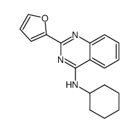 N-cyclohexyl-2-(furan-2-yl)quinazolin-4-amine结构式