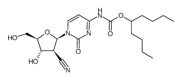 4-N-(nonan-5-yloxycarbonyl)-2'-cyano-2'-deoxy-1-β-D-arabinofuranosylcytosine结构式