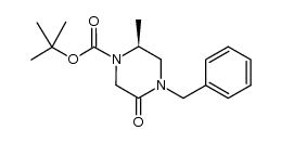 (S)-1-benzyl-4-tert-butoxycarbonyl-5-methyl-2-oxopiperazine Structure