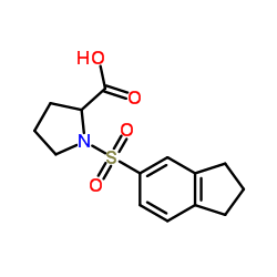 1-(INDANE-5-SULFONYL)-PYRROLIDINE-2-CARBOXYLIC ACID Structure