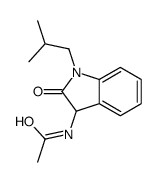 N-(1-Isobutyl-2-oxo-2,3-dihydro-1H-indol-3-yl)acetamide结构式