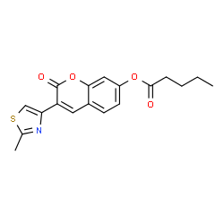 3-(2-methyl-1,3-thiazol-4-yl)-2-oxo-2H-chromen-7-yl pentanoate结构式