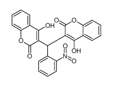 4-hydroxy-3-[(4-hydroxy-2-oxochromen-3-yl)-(2-nitrophenyl)methyl]chromen-2-one Structure