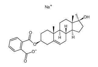 phthalic acid mono-(17β-hydroxy-17α-methyl-androst-5-en-3β-ylester), sodium-salt Structure