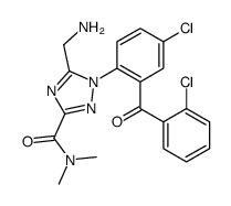 5-(aminomethyl)-1-[4-chloro-2-(2-chlorobenzoyl)phenyl]-N,N-dimethyl-1,2,4-triazole-3-carboxamide结构式