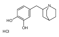 4-(1-azabicyclo[2.2.2]octan-2-ylmethyl)benzene-1,2-diol,hydrochloride Structure