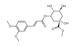 5-(3,4-Dimethoxy-cinnamoyl)-l-chinasaeure-methylether结构式