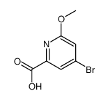 4-BROMO-6-METHOXY-PYRIDINE-2-CARBOXYLIC ACID结构式