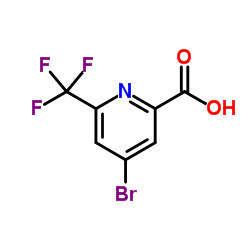 4-溴-6-(三氟甲基)甲酸吡啶结构式