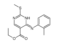 ETHYL 2-(METHYLTHIO)-4-(O-TOLYLAMINO)PYRIMIDINE-5-CARBOXYLATE结构式