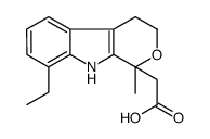 2-(8-ethyl-1-methyl-4,9-dihydro-3H-pyrano[3,4-b]indol-1-yl)acetic acid结构式