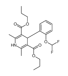 dipropyl 4-[2-(difluoromethoxy)phenyl]-2,6-dimethyl-1,4-dihydropyridine-3,5-dicarboxylate Structure