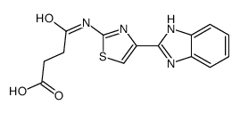 4-[[4-(1H-benzimidazol-2-yl)-1,3-thiazol-2-yl]amino]-4-oxobutanoic acid结构式