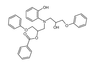 N-(2-hydroxy-3-phenoxypropyl)-N-(2-benzoyloxy-3-phenoxypropyl)-o-hydroxyaniline结构式