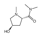 2-Pyrrolidinecarboxamide,4-hydroxy-N,N,1-trimethyl-,(2S-trans)-(9CI) Structure