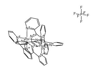 {Ru(II)(2,2'-bipyridine)2}2(3,5-bis(pyridin-2-yl)-1,2,4-triazolate)(PF6)3结构式