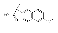 (S)-5-Iodo-6-Methoxy-α-Methyl-2-naphthaleneacetic Acid结构式