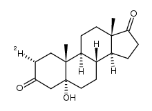 2α-deuterio-5-hydroxy-5α-androstane-3,17-dione Structure