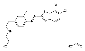 Ethanol, 2-4-(6,7-dichloro-2-benzothiazolyl)azo-3-methylphenylethylamino-, acetate (ester) picture