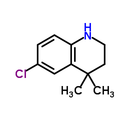 6-Chloro-4,4-dimethyl-1,2,3,4-tetrahydroquinoline结构式