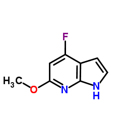 4-Fluoro-6-Methoxy-7-azaindole结构式