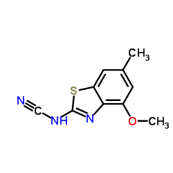 Cyanamide, (4-methoxy-6-methyl-2-benzothiazolyl)- (9CI) Structure