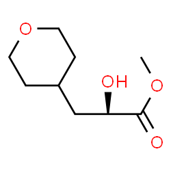 2-Hydroxy-3-(tetrahydro-pyran-4-yl)-propionic acid Methyl ester Structure