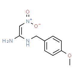 (Z)-N~1~-(4-methoxybenzyl)-2-nitroethylene-1,1-diamine(SALTDATA: FREE)结构式