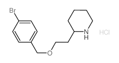 2-{2-[(4-Bromobenzyl)oxy]ethyl}piperidine hydrochloride Structure
