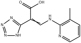 2H-Tetrazole-5-acetic acid, α-[[(3-methyl-2-pyridinyl)amino]methylene]- Structure