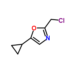2-(Chloromethyl)-5-cyclopropyl-1,3-oxazole结构式