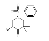 5-BROMO-3,3-DIMETHYL-1-TOSYLPIPERIDIN-4-ONE structure