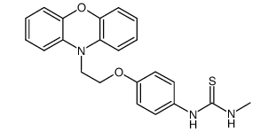 1-methyl-3-[4-(2-phenoxazin-10-ylethoxy)phenyl]thiourea结构式