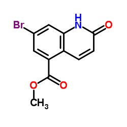 Methyl 7-bromo-2-oxo-1,2-dihydro-5-quinolinecarboxylate Structure