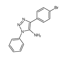 1H-1,2,3-TRIAZOL-5-AMINE, 4-(4-BROMOPHENYL)-1-PHENYL-结构式