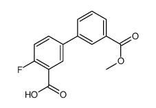 2-fluoro-5-(3-methoxycarbonylphenyl)benzoic acid Structure