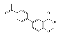 5-(4-acetylphenyl)-2-methoxypyridine-3-carboxylic acid Structure