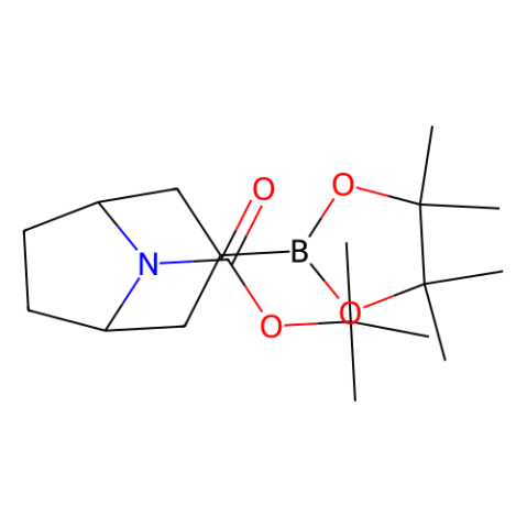 8-叔丁氧羰基-8-氮杂双环[3.2.1]辛-3-硼酸频哪醇酯结构式