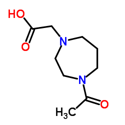 (4-Acetyl-1,4-diazepan-1-yl)acetic acid结构式