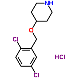 4-[(2,5-Dichlorobenzyl)oxy]piperidine hydrochloride (1:1)结构式