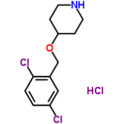 4-[(2,5-Dichlorobenzyl)oxy]piperidine hydrochloride (1:1) structure