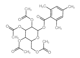b-D-Glucopyranose,2,3,4,6-tetraacetate 1-(2,4,6-trimethylbenzoate) Structure